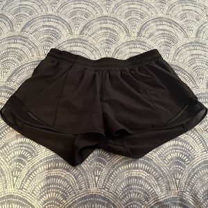 Black lululemon work out shorts size 10